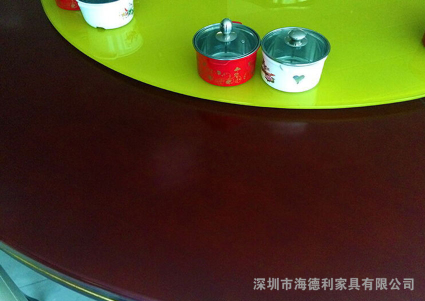 实木圆形火锅桌子