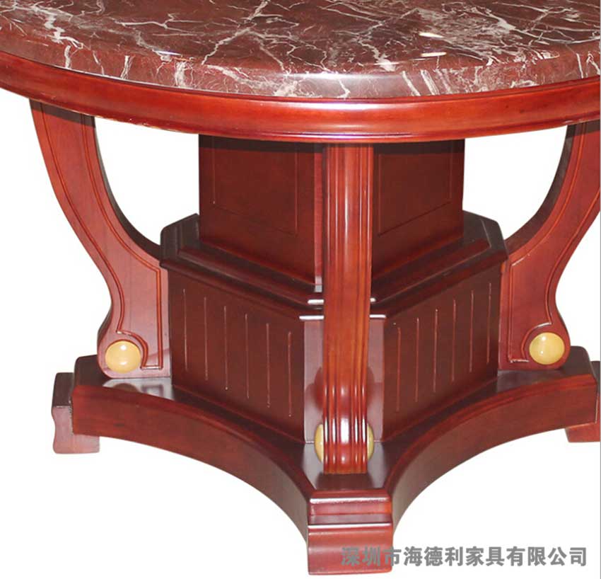 中式大方豪迈圆形实木火锅桌