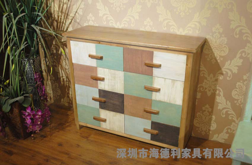简约休闲韩式松木备餐柜