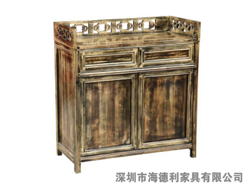 古典中式松木备餐柜
