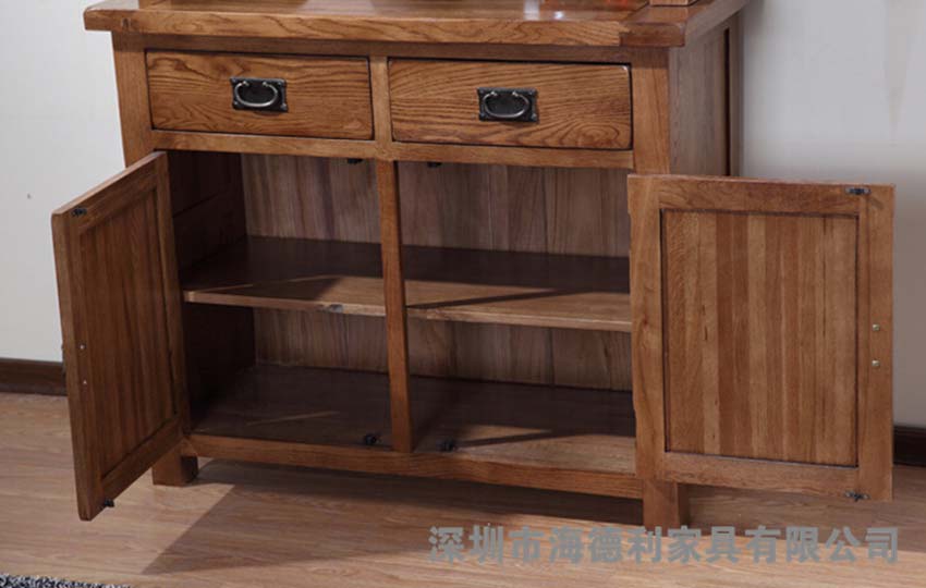 休闲简约松木中式备餐柜