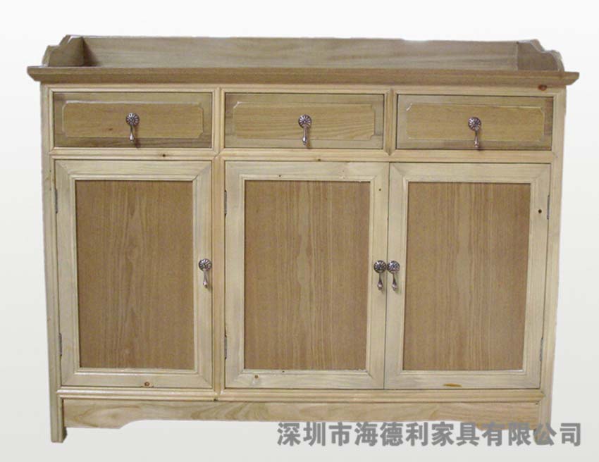 中式松木备餐柜