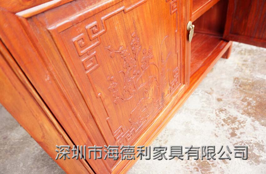 中式传统实木备餐柜